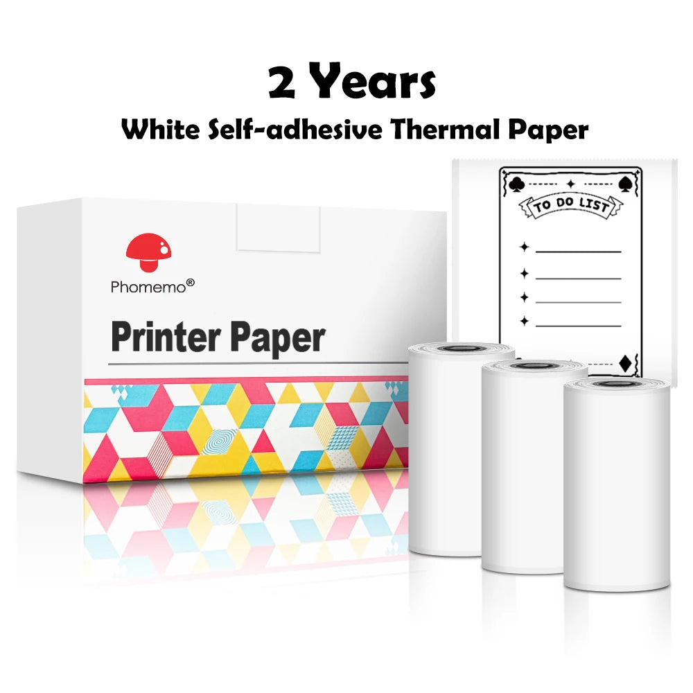 Portable Mini Thermal Printer T02 - Compact Pocket Label Maker for DIY Self-Adhesive Stickers and Various Label Papers