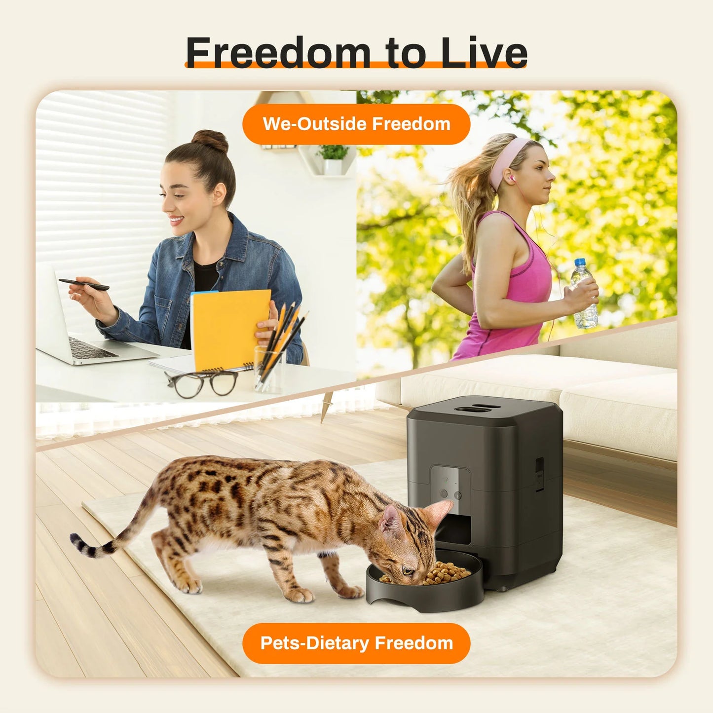 Revolutionize Mealtime with the HEYBO Smart Pet Feeder - Automatic 2L Capacity for Cats & Dogs!