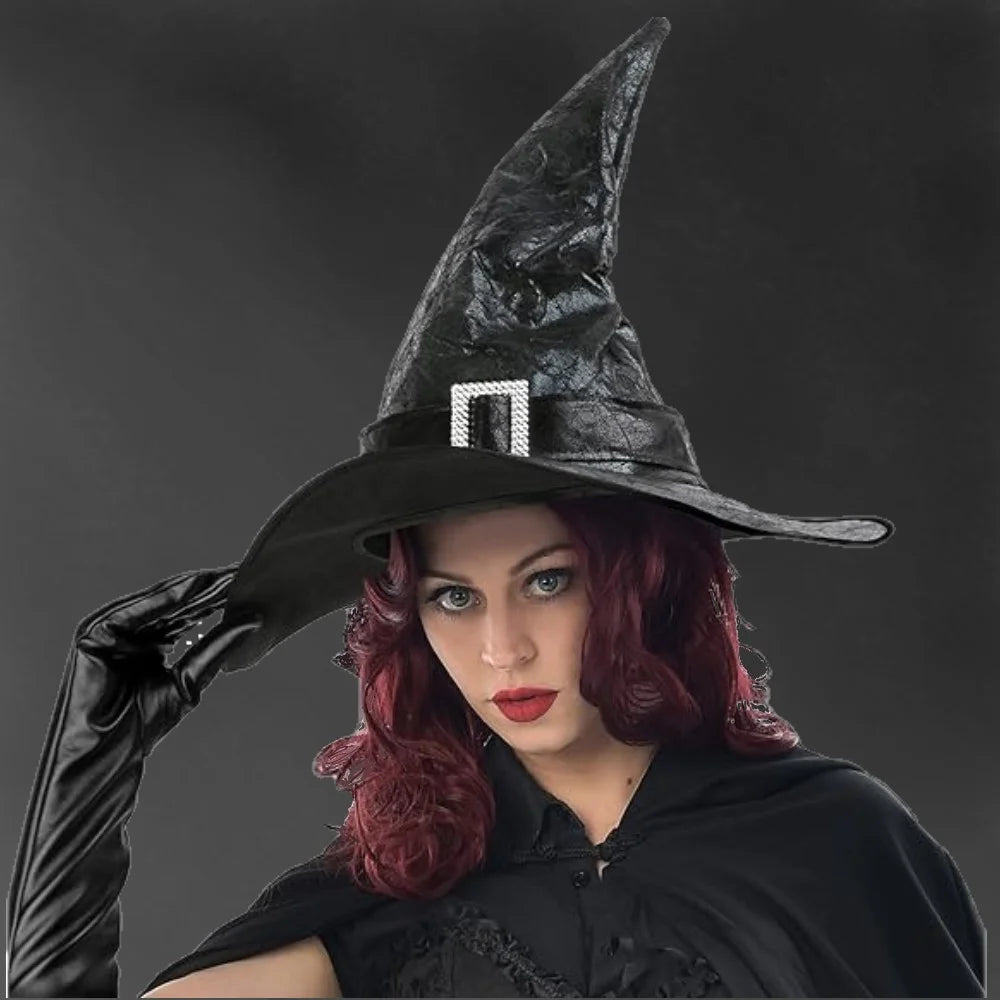 Halloween Witch Set Halloween Women Adult Wizard Costume Cosplay Accessory with Necklaces, Earrings, Gloves