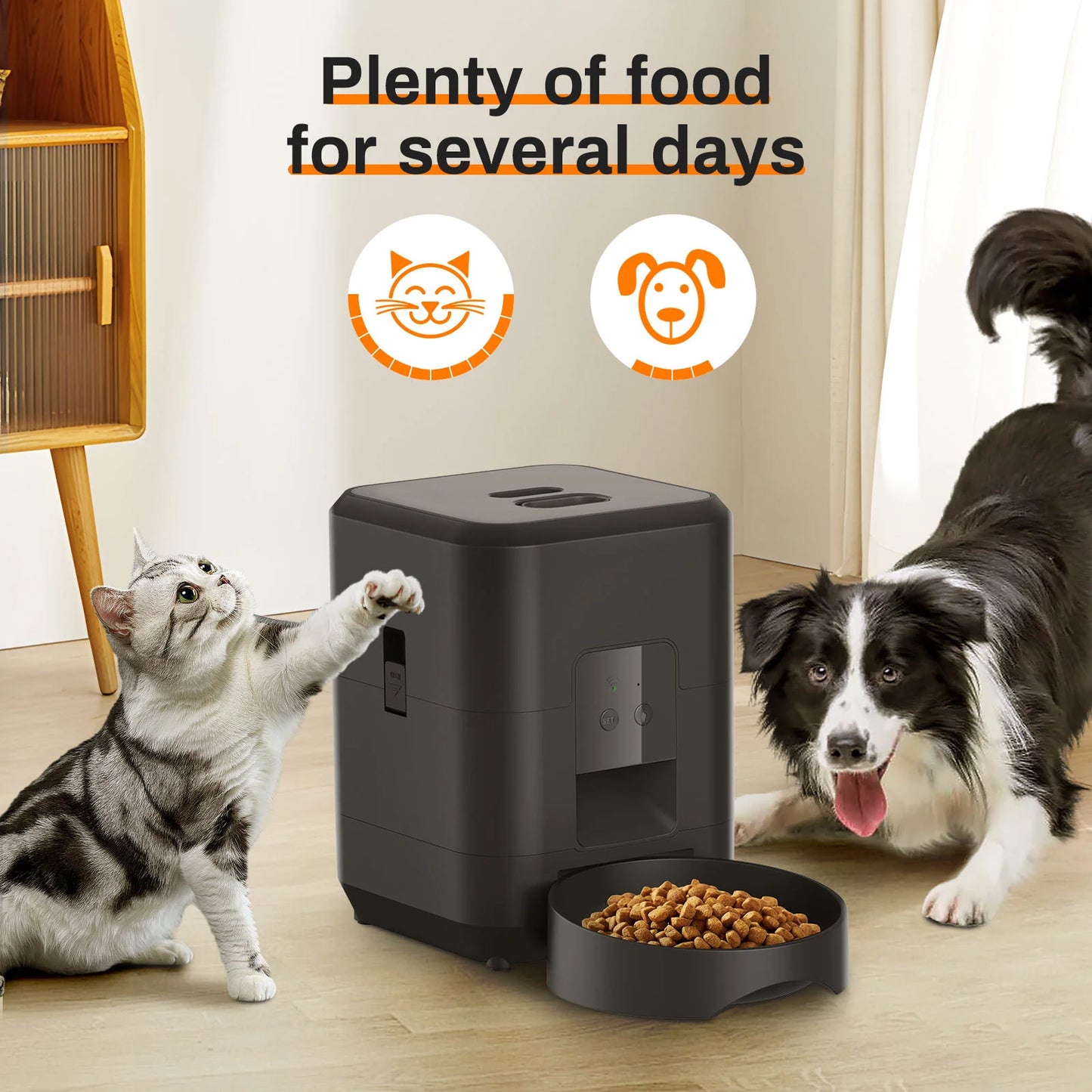 Revolutionize Mealtime with the HEYBO Smart Pet Feeder - Automatic 2L Capacity for Cats & Dogs!