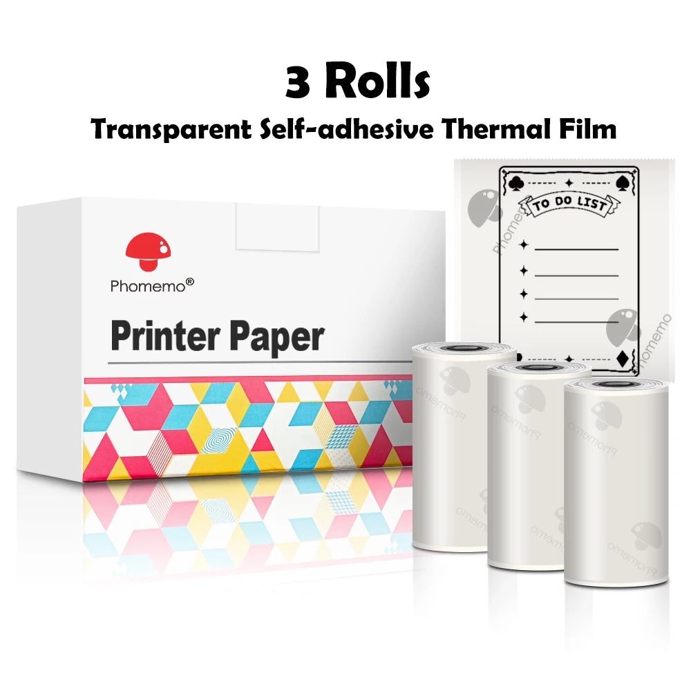 Portable Mini Thermal Printer T02 - Compact Pocket Label Maker for DIY Self-Adhesive Stickers and Various Label Papers