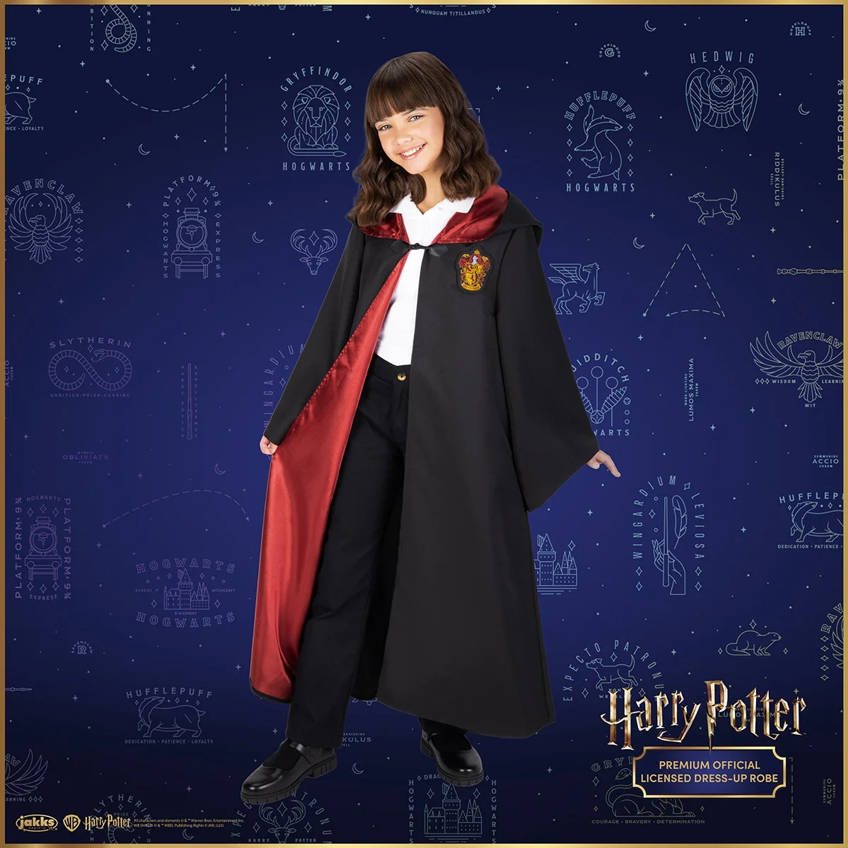Premium Gryffindor Hogwarts Official Robe Dress up Cosplay Wizarding World Pretend and Play for Child Ages 10 Years and up Unisex Fit