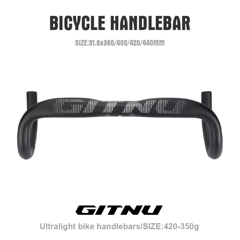 Road Bicycle Handlebar 31.8X380/400/420/440Mm Aluminum Alloy Bicycle Dropbar Bicycle Parts AERODYNAMIC DESIGN
