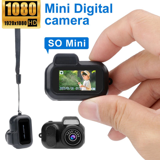 Compact Retro Mini Camera with Display - 1080P HD Video Recording, Indoor/Outdoor Use, TF Card Support, Ideal for Holiday Gifts