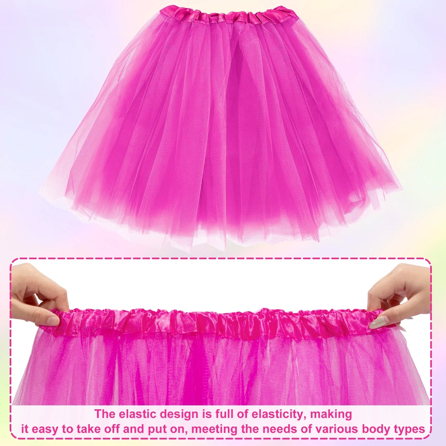 80S Costumes for Women Outfit Accessories Set with Fishnet Gloves Leg Warmers Bags Tutu Skirts for Theme Party