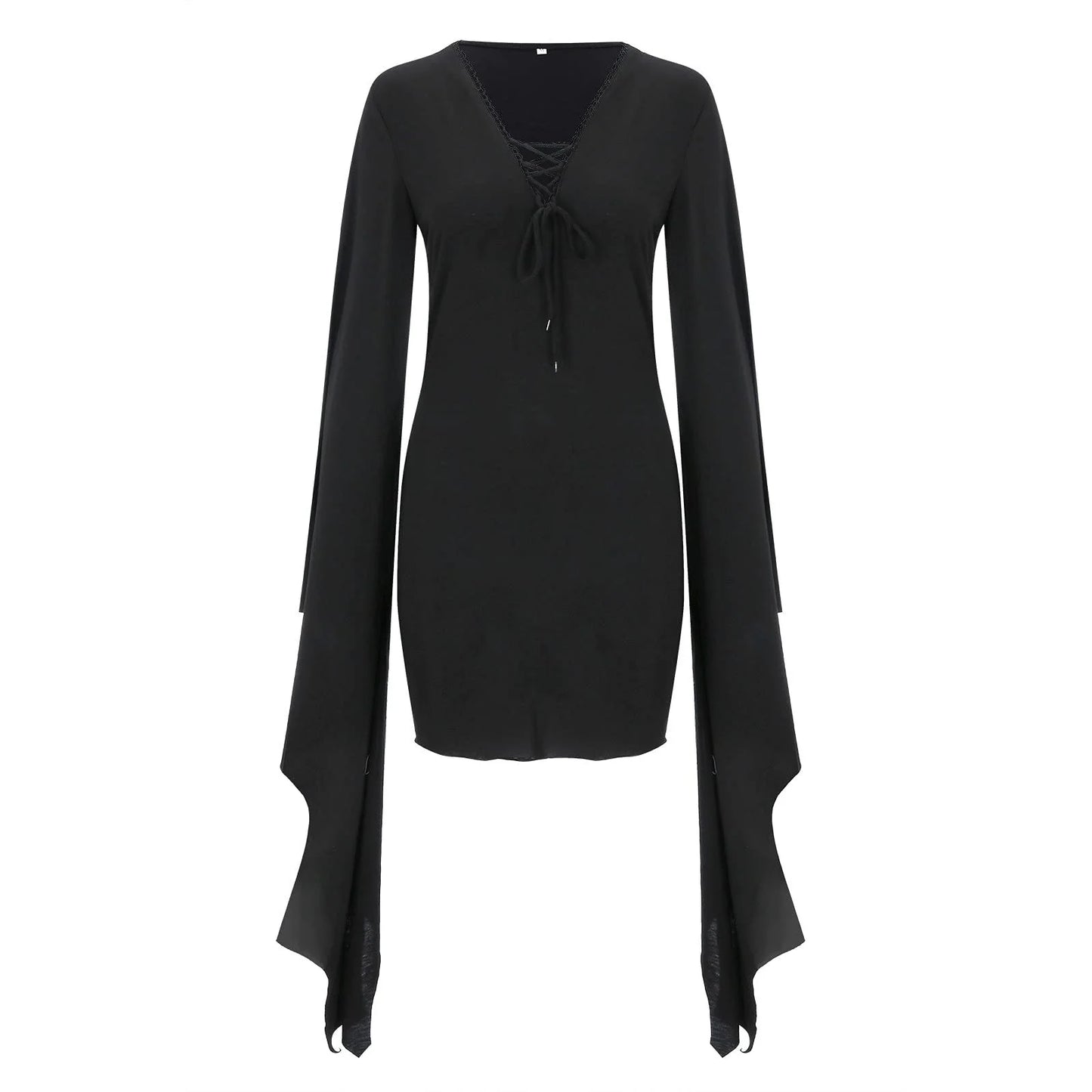 Up to 65 Off! Black Dresses for Women Halloween Goth Dress Halloween Costumes Cosplay Gothic Punk Bodycon Dress Sexy V-Neck Bat Wings Sleeves Mini Dress