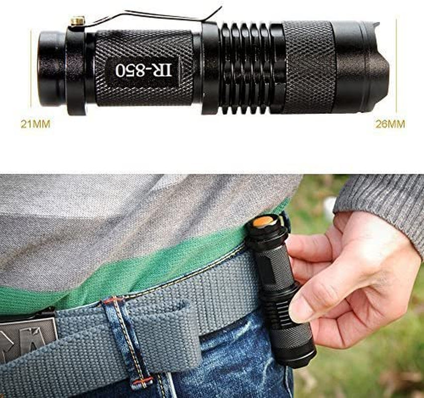Powerful 3W 850NM IR Torch - Invisible Infrared Flashlight for Night Vision Devices (Battery Not Included)