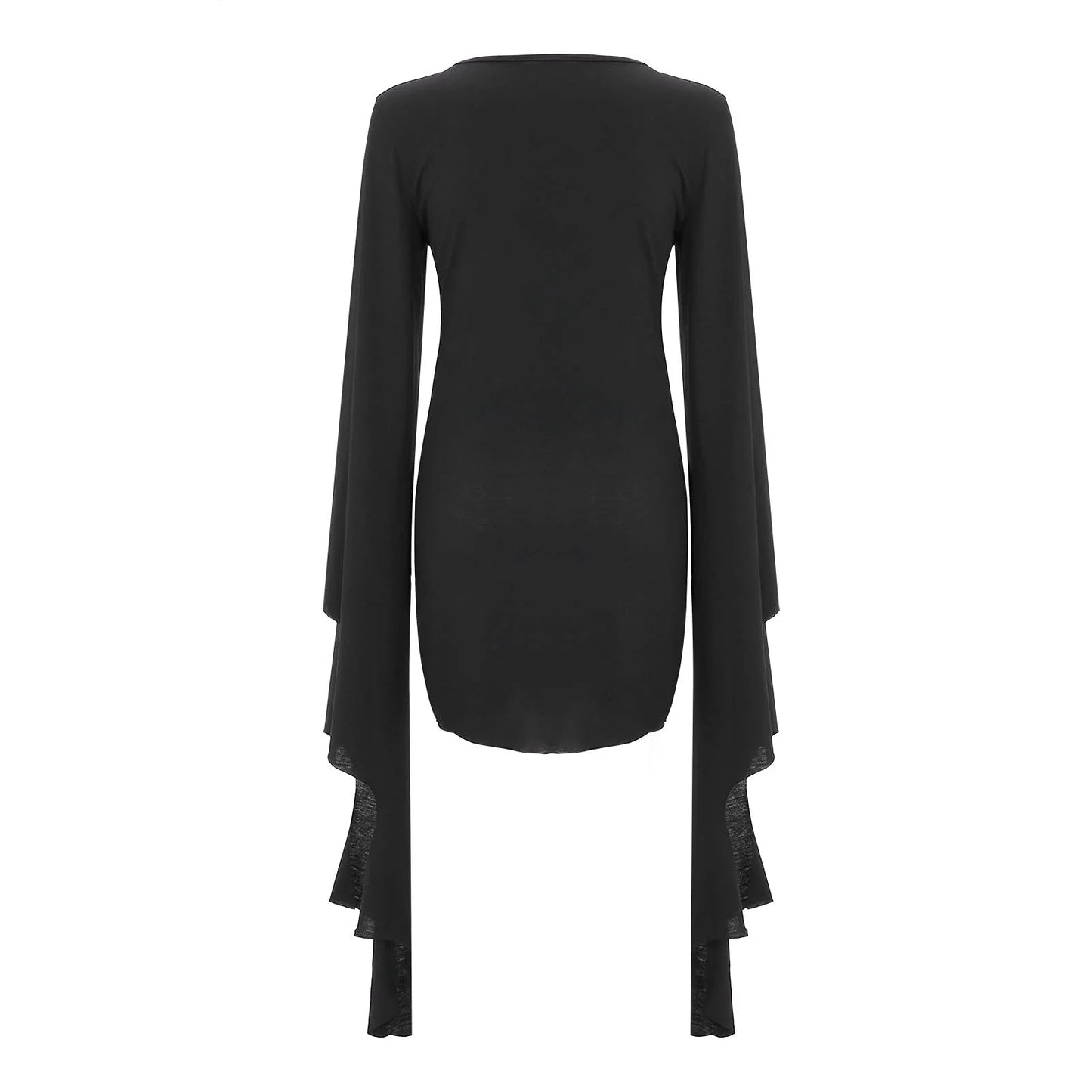 Up to 65 Off! Black Dresses for Women Halloween Goth Dress Halloween Costumes Cosplay Gothic Punk Bodycon Dress Sexy V-Neck Bat Wings Sleeves Mini Dress