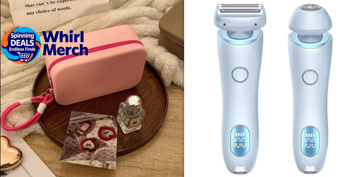 2-in-1 USB Rechargeable Hair Removal and Epilation Device for Smooth Shaving of Face, Body, and Bikini Areas