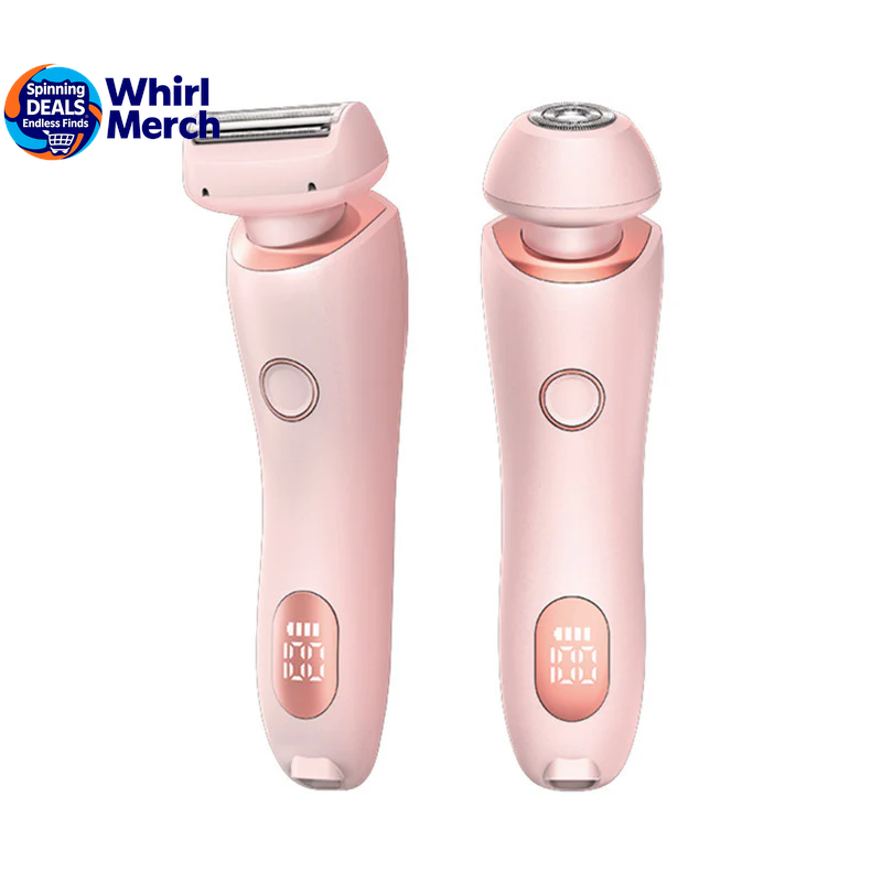 2-in-1 USB Rechargeable Hair Removal and Epilation Device for Smooth Shaving of Face, Body, and Bikini Areas