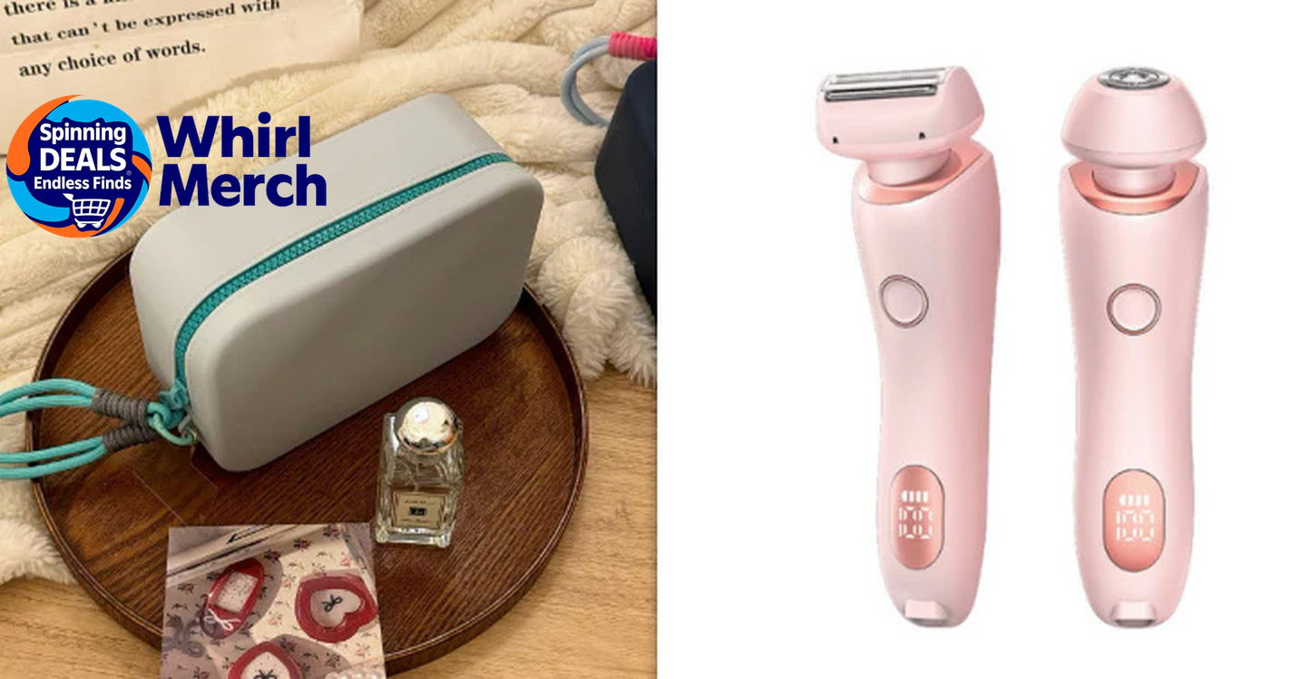 2-in-1 USB Rechargeable Hair Removal and Epilation Device for Smooth Shaving of Face, Body, and Bikini Areas