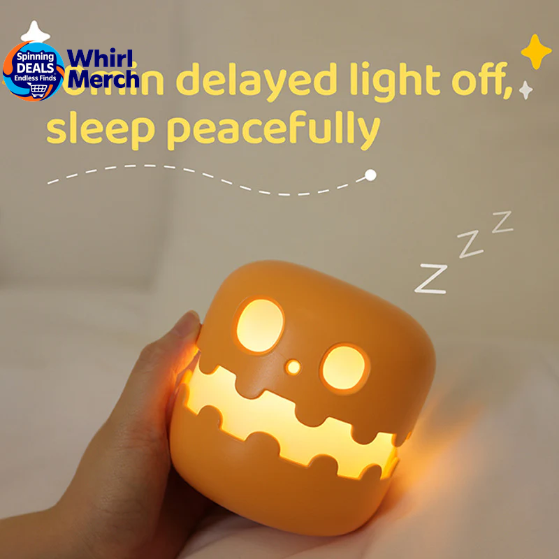 Whimsical Pumpkin Lamp - Perfect Halloween Ambience Light for Bedrooms & Living Rooms, Ideal Kids Birthday Gift & Festive Decor!