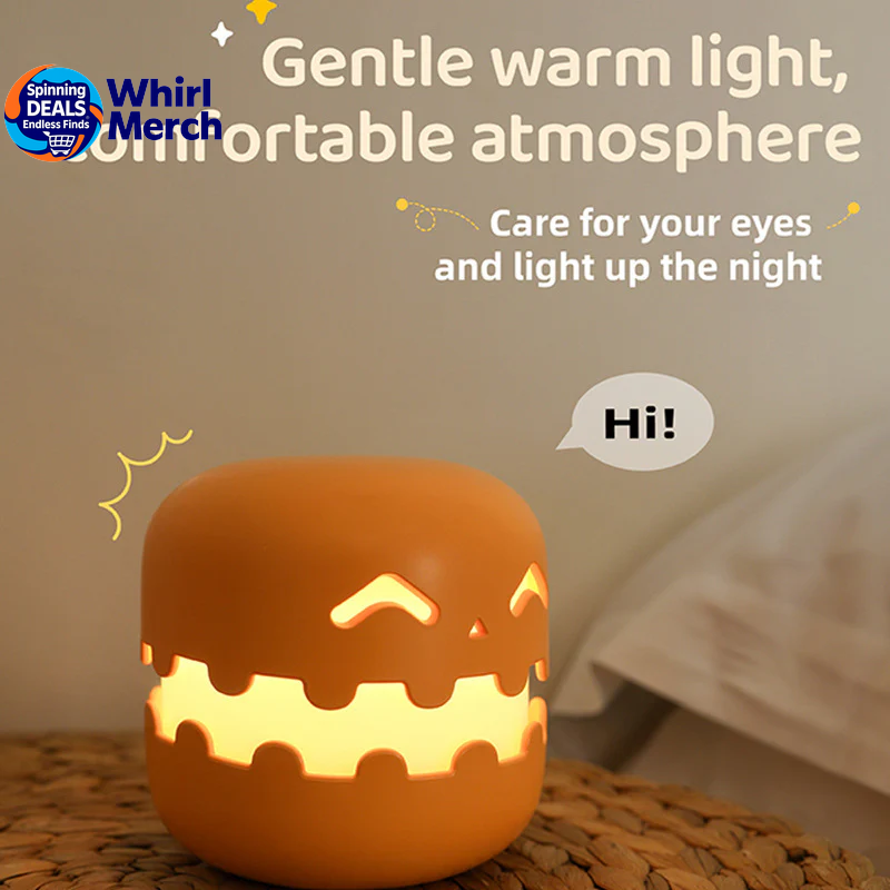 Whimsical Pumpkin Lamp - Perfect Halloween Ambience Light for Bedrooms & Living Rooms, Ideal Kids Birthday Gift & Festive Decor!