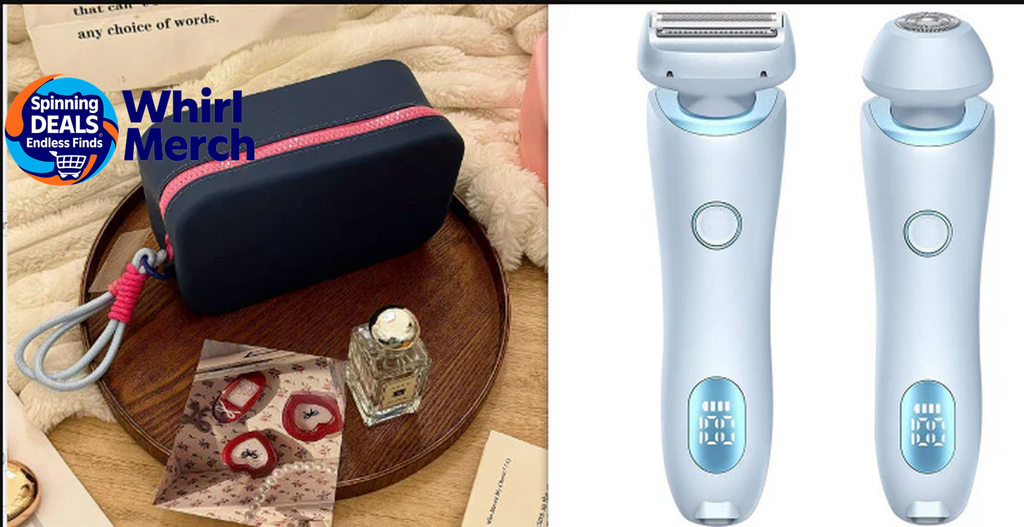 2-in-1 USB Rechargeable Hair Removal and Epilation Device for Smooth Shaving of Face, Body, and Bikini Areas