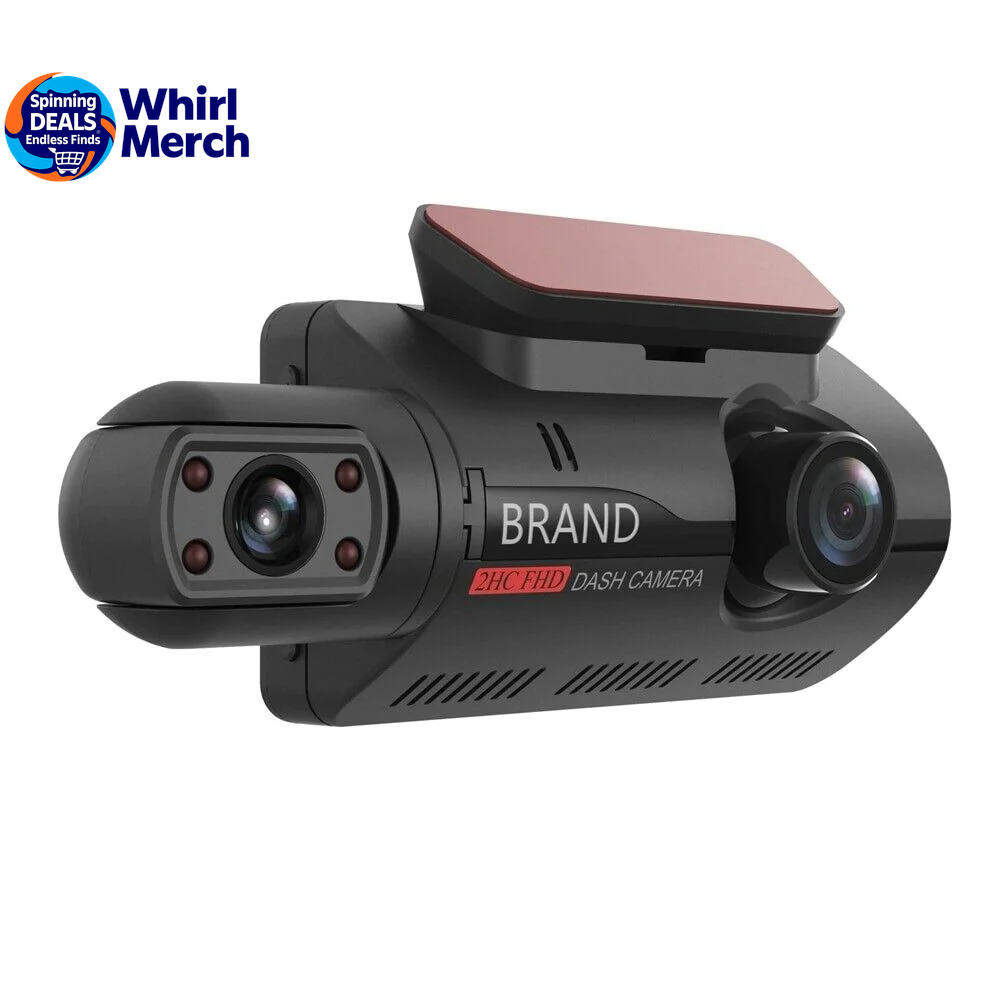 1080P Dual Lens Car Dash Cam with G-Sensor for Front and Interior Recording