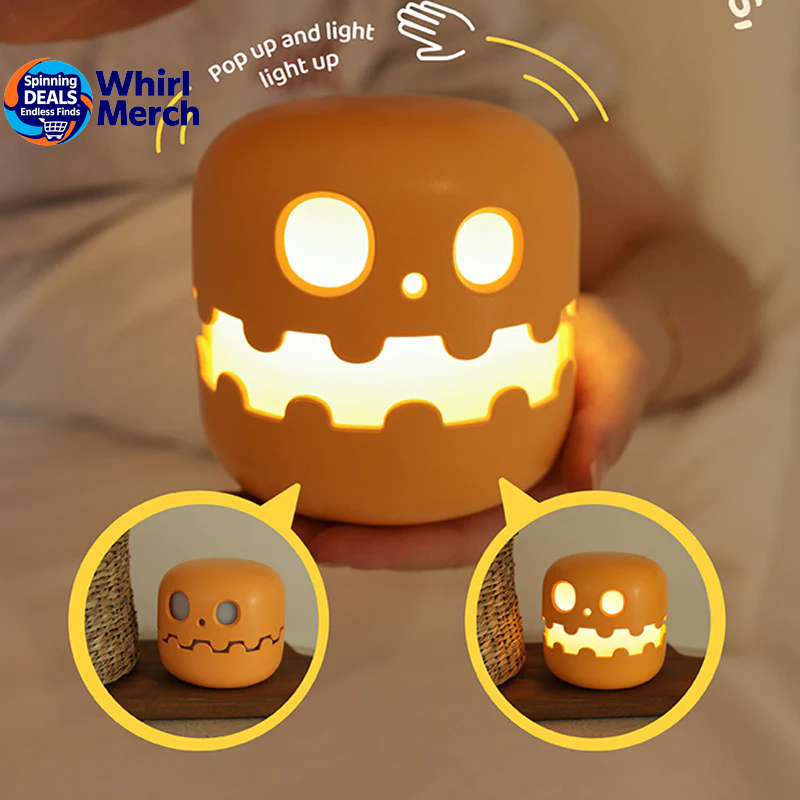 Whimsical Pumpkin Lamp - Perfect Halloween Ambience Light for Bedrooms & Living Rooms, Ideal Kids Birthday Gift & Festive Decor!