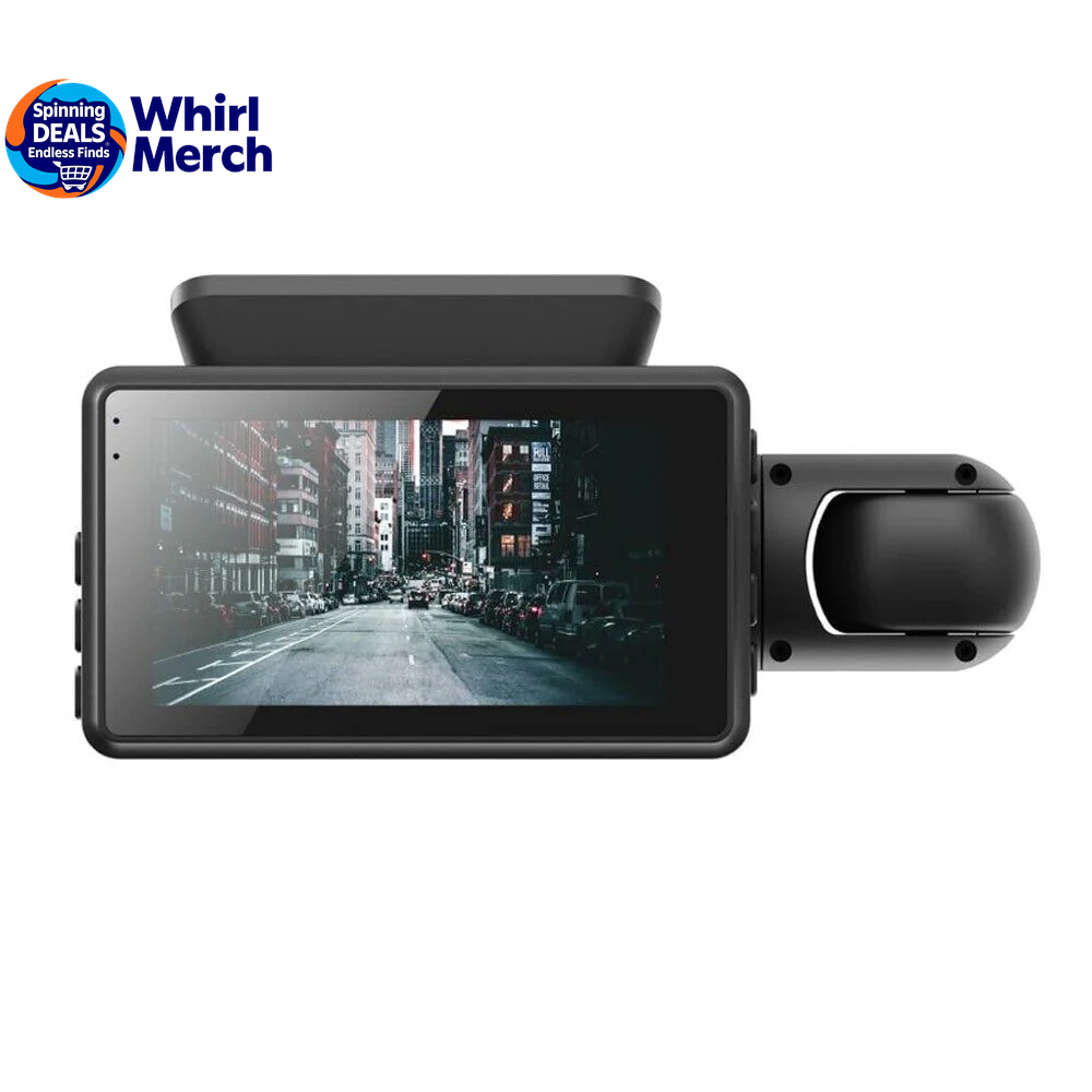 1080P Dual Lens Car Dash Cam with G-Sensor for Front and Interior Recording
