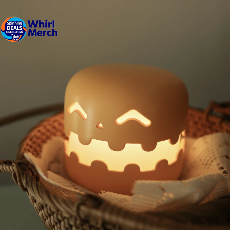 Whimsical Pumpkin Lamp - Perfect Halloween Ambience Light for Bedrooms & Living Rooms, Ideal Kids Birthday Gift & Festive Decor!