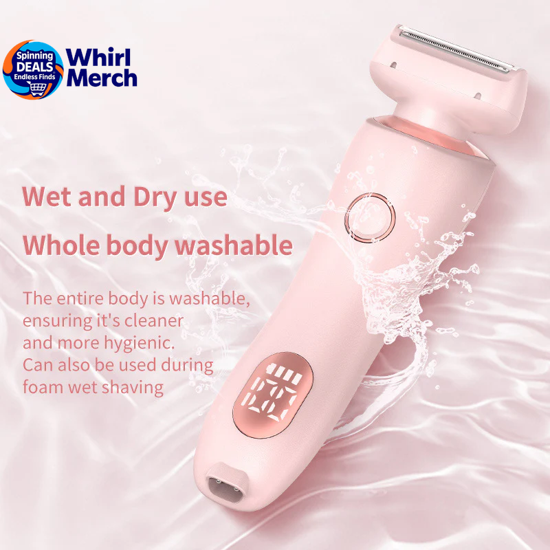 2-in-1 USB Rechargeable Hair Removal and Epilation Device for Smooth Shaving of Face, Body, and Bikini Areas