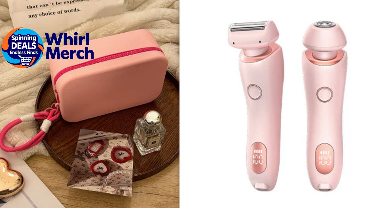 2-in-1 USB Rechargeable Hair Removal and Epilation Device for Smooth Shaving of Face, Body, and Bikini Areas