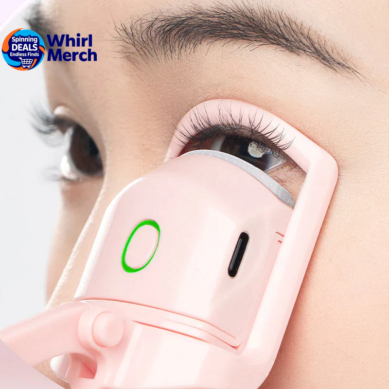 Mini Portable Heating Pink Heater Eyelash Curler Kit