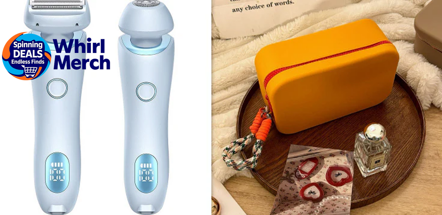 2-in-1 USB Rechargeable Hair Removal and Epilation Device for Smooth Shaving of Face, Body, and Bikini Areas