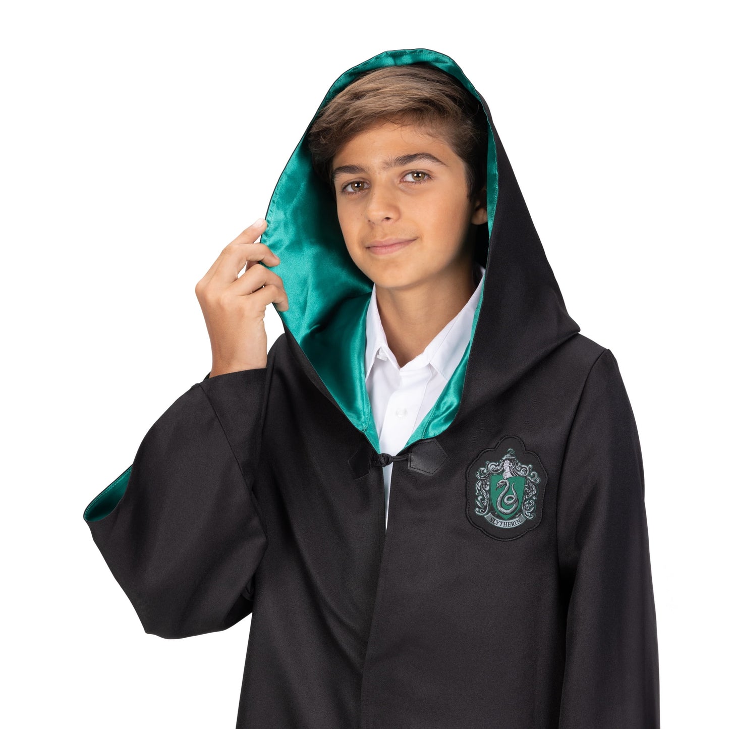 Premium  Slytherin Hogwarts Official Robe Dress up Cosplay Wizarding World Pretend and Play for Child Ages 10 Years and up Unisex Fit