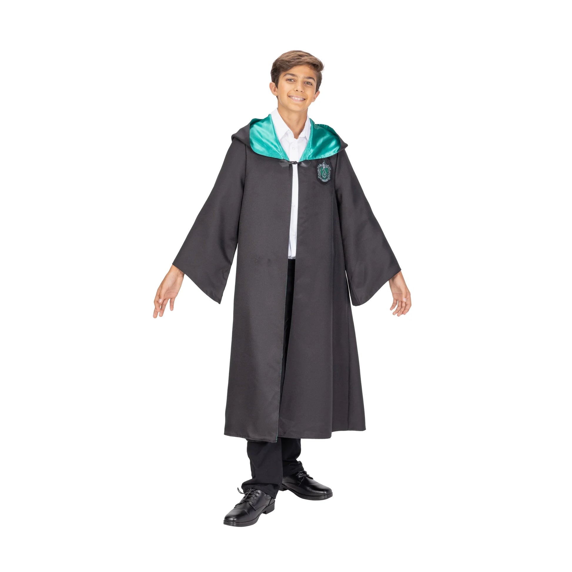 Premium  Slytherin Hogwarts Official Robe Dress up Cosplay Wizarding World Pretend and Play for Child Ages 10 Years and up Unisex Fit