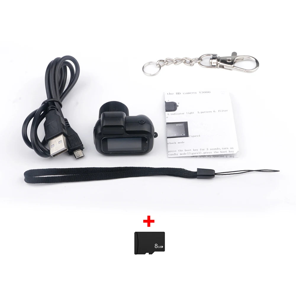 Compact Retro Mini Camera with Display - 1080P HD Video Recording, Indoor/Outdoor Use, TF Card Support, Ideal for Holiday Gifts