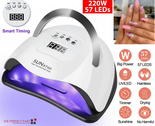 220W Professional LED UV Nail Curing Lamp for Gel Polish Manicure