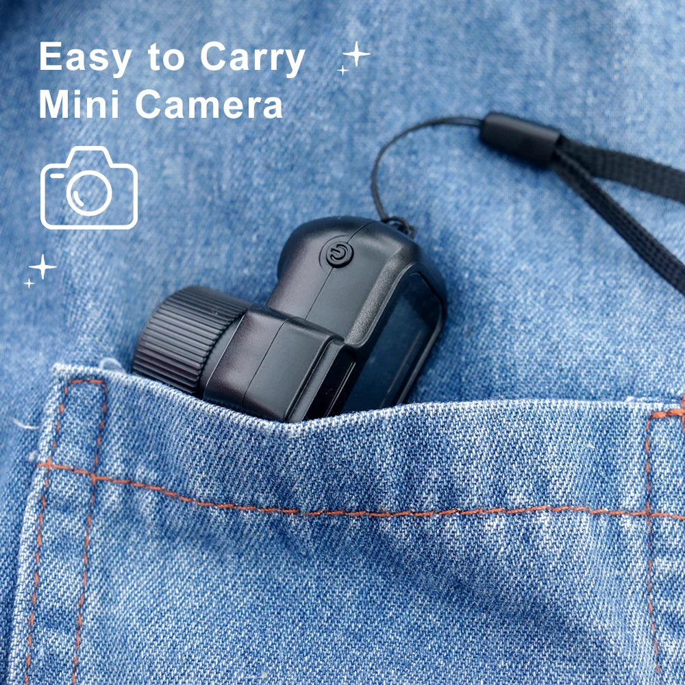 Compact Retro Mini Camera with Display - 1080P HD Video Recording, Indoor/Outdoor Use, TF Card Support, Ideal for Holiday Gifts