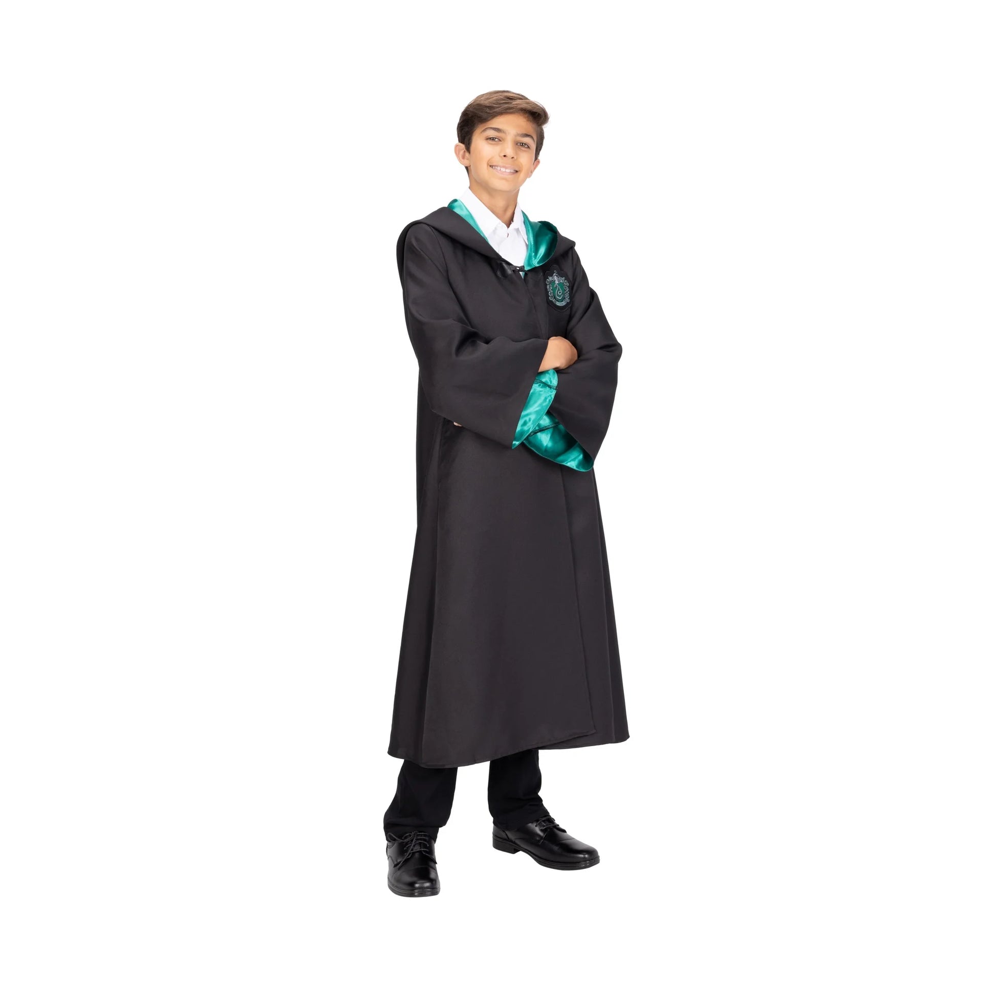 Premium  Slytherin Hogwarts Official Robe Dress up Cosplay Wizarding World Pretend and Play for Child Ages 10 Years and up Unisex Fit