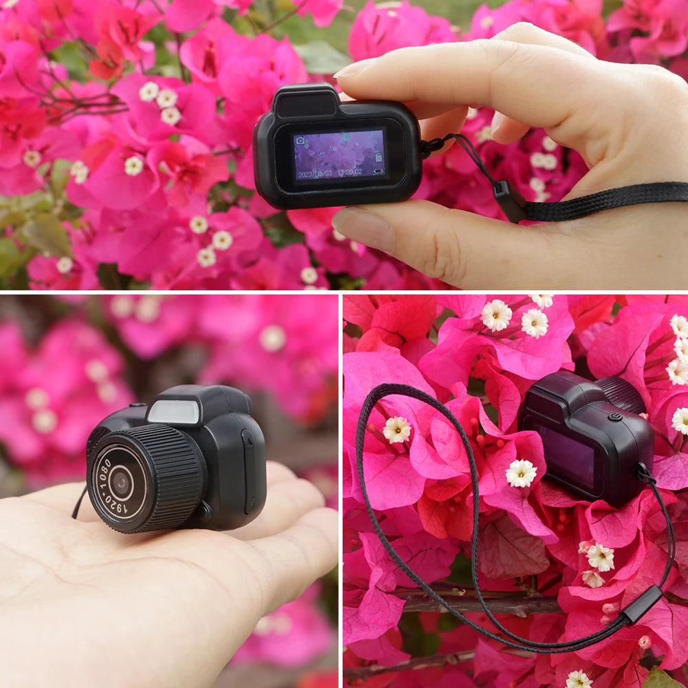 Compact Retro Mini Camera with Display - 1080P HD Video Recording, Indoor/Outdoor Use, TF Card Support, Ideal for Holiday Gifts