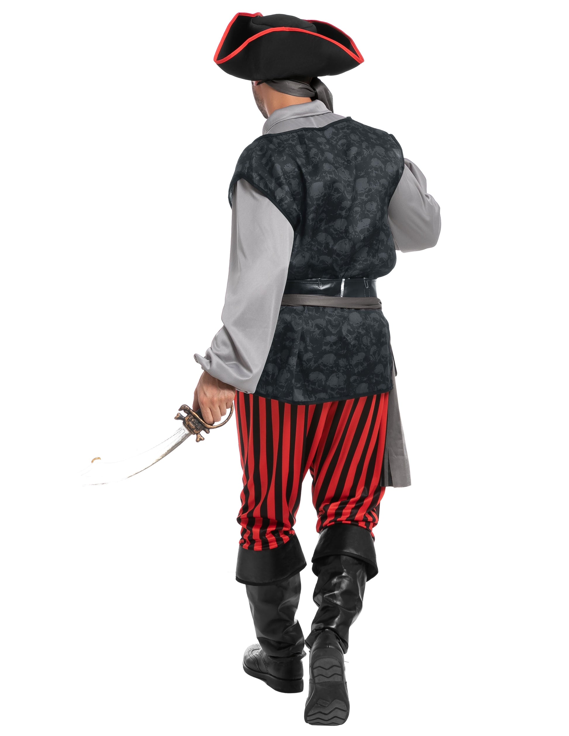 Men Pirate Costume Plundering Sea Captain Set for Adults Halloween Themed Parties