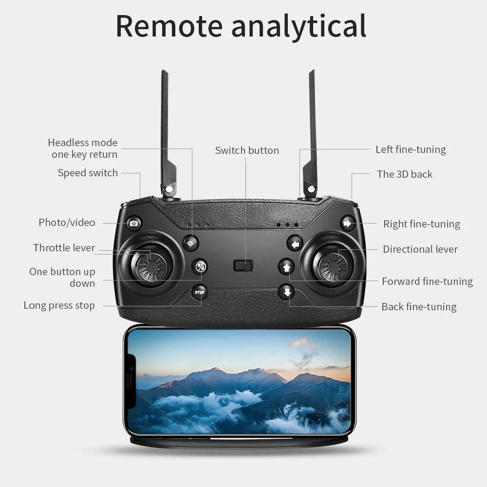 E88 FPV Mini Drone with 4K Camera - Professional Aerial Photography Quadcopter with Long Range and Remote Control