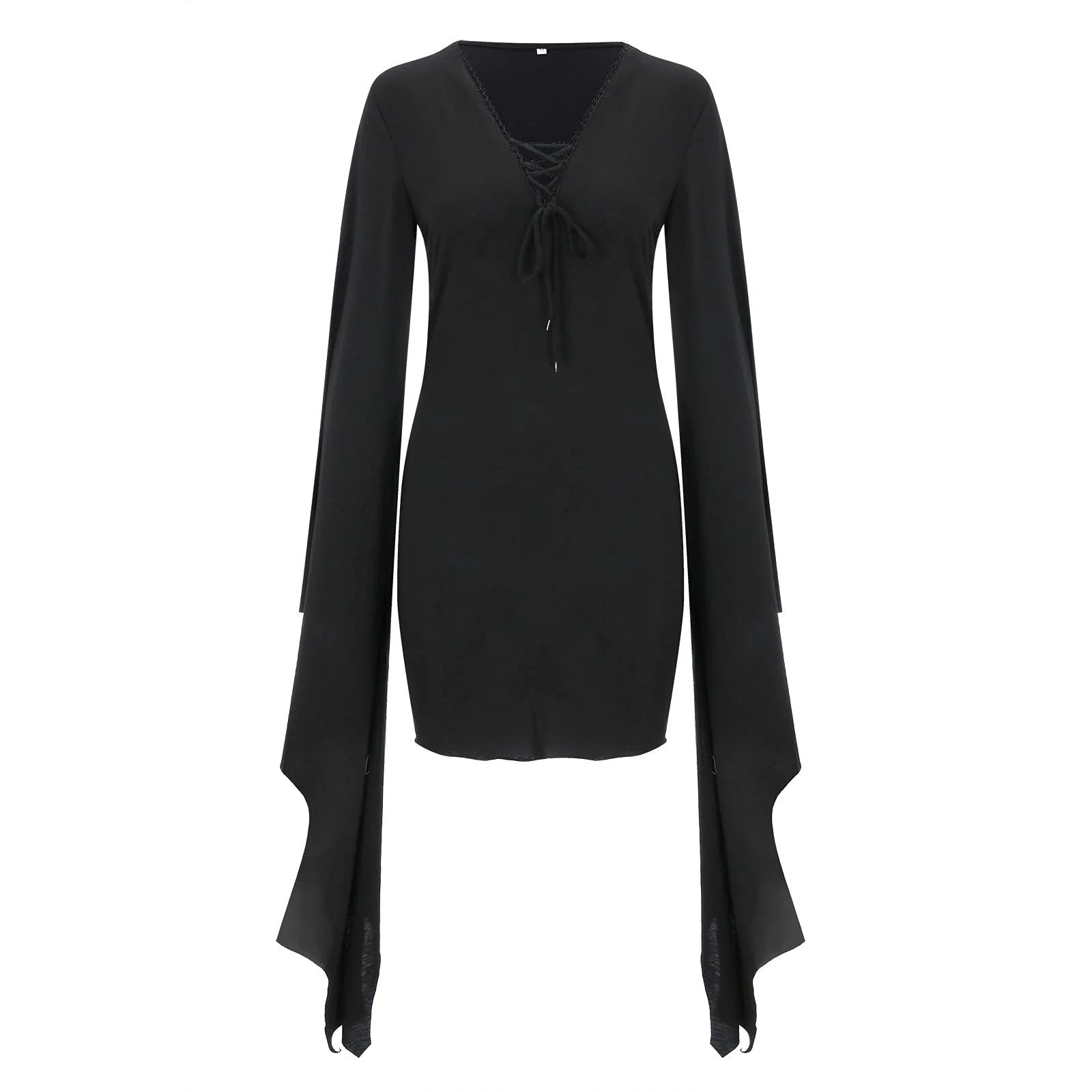 Up to 65 Off! Black Dresses for Women Halloween Goth Dress Halloween Costumes Cosplay Gothic Punk Bodycon Dress Sexy V-Neck Bat Wings Sleeves Mini Dress