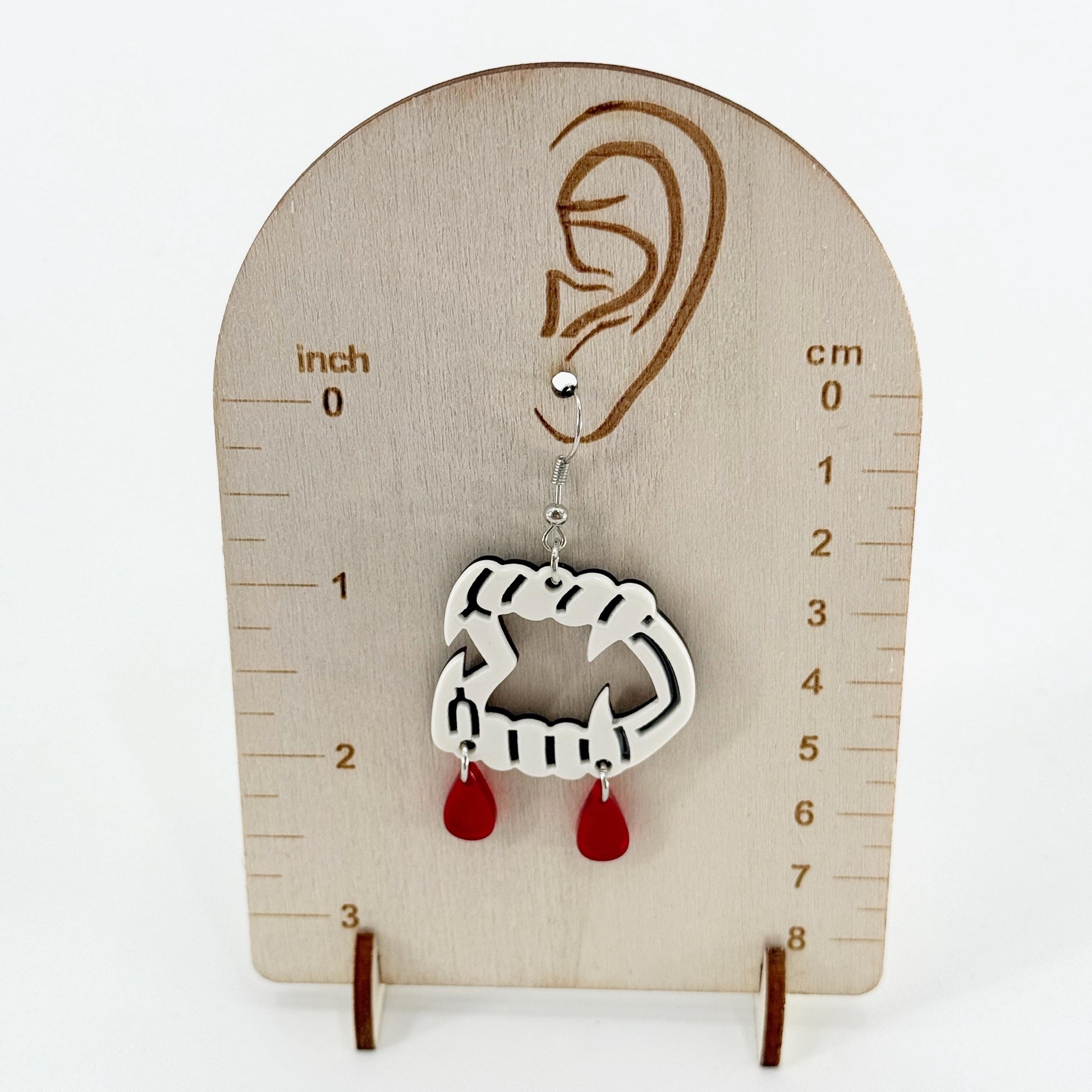 Vampire Teeth Earrings, Novelty Earrings, Halloween
