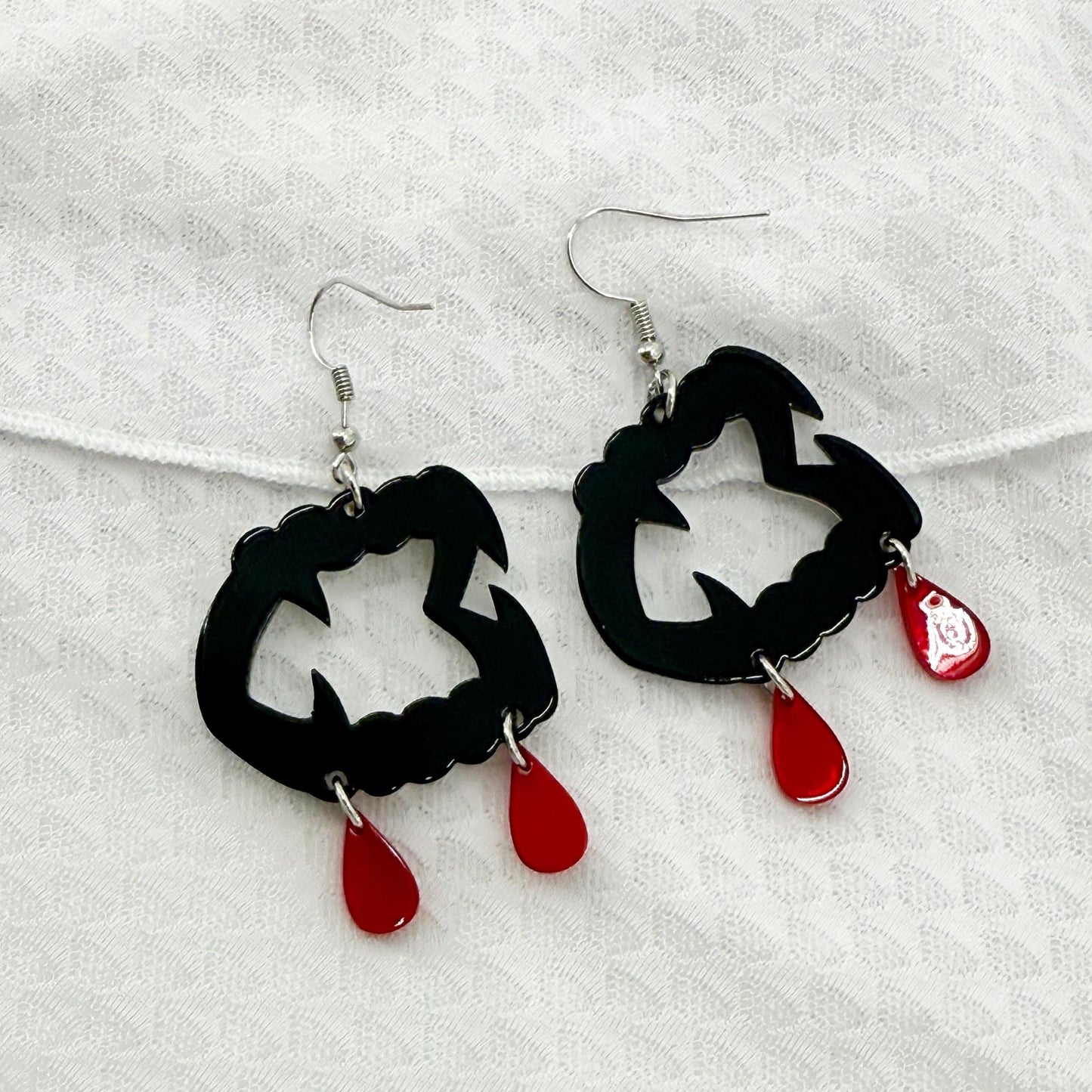 Vampire Teeth Earrings, Novelty Earrings, Halloween