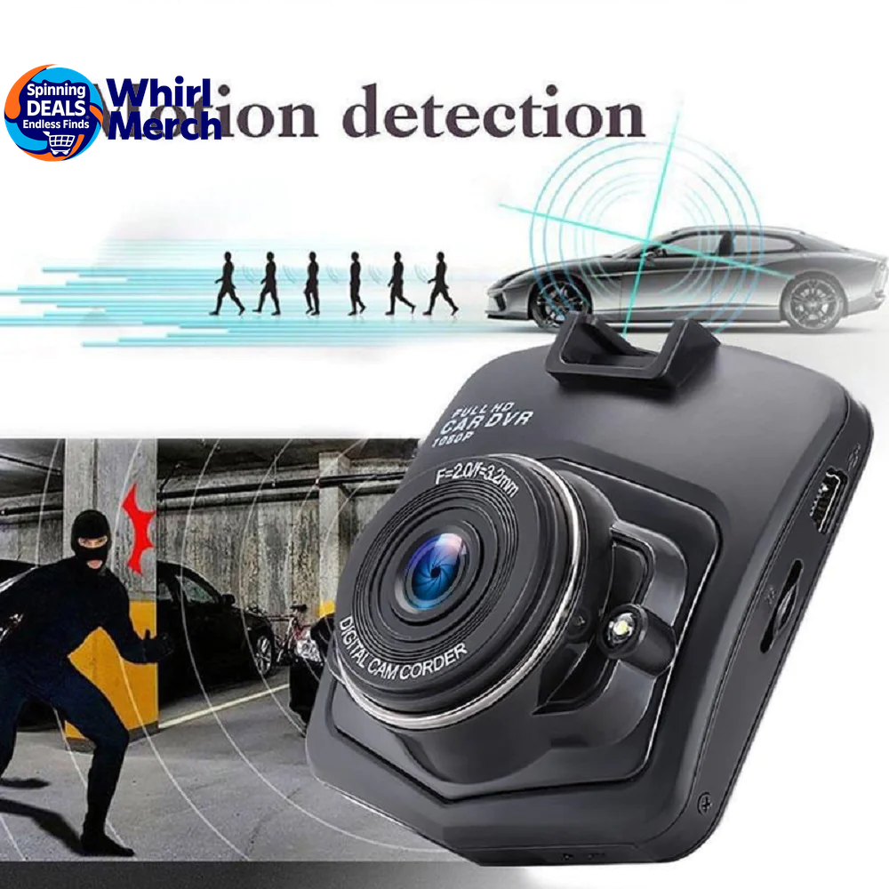 2.4'' Full HD 1080P Dash Cam with Night Vision and G-Sensor for Front or Rear Installation