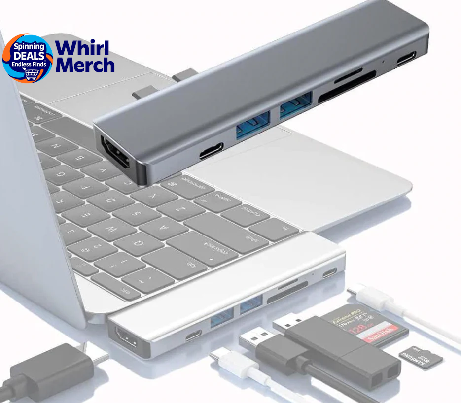 USB-C Multiport Hub with HDMI 4K Output and USB 3.0 Ports for MacBook Pro/Air