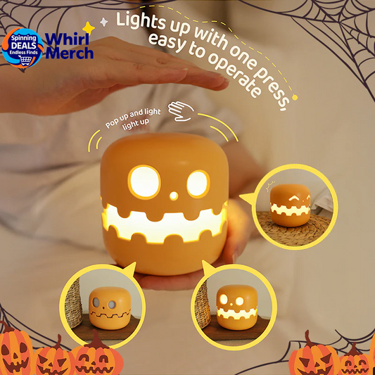 Whimsical Pumpkin Lamp - Perfect Halloween Ambience Light for Bedrooms & Living Rooms, Ideal Kids Birthday Gift & Festive Decor!