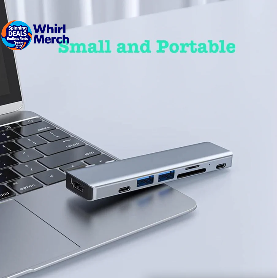 USB-C Multiport Hub with HDMI 4K Output and USB 3.0 Ports for MacBook Pro/Air