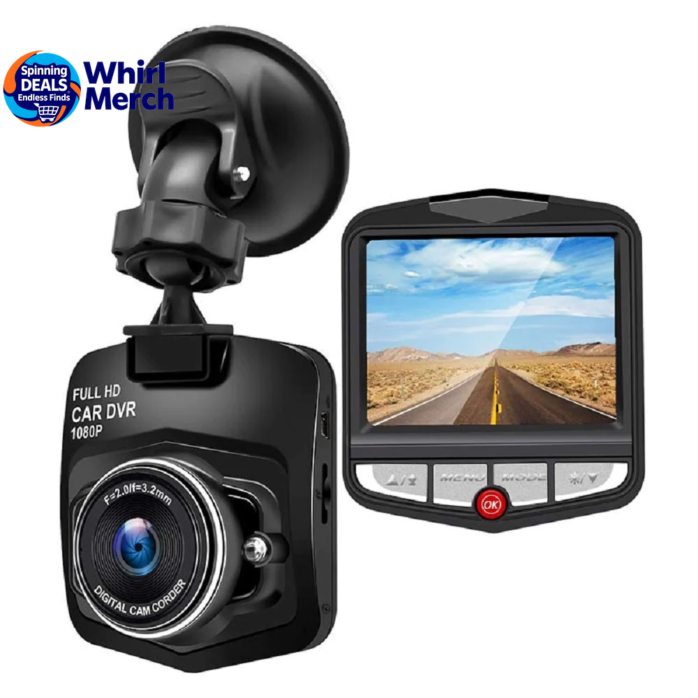2.4'' Full HD 1080P Dash Cam with Night Vision and G-Sensor for Front or Rear Installation