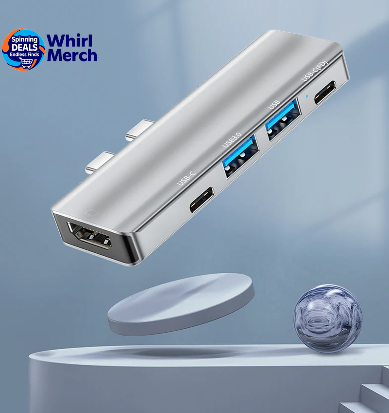 USB-C Multiport Hub with HDMI 4K Output and USB 3.0 Ports for MacBook Pro/Air