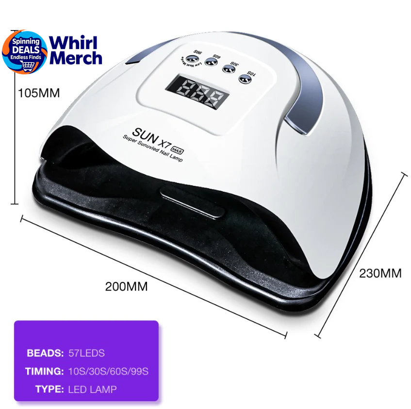 220W Professional LED UV Nail Curing Lamp for Gel Polish Manicure