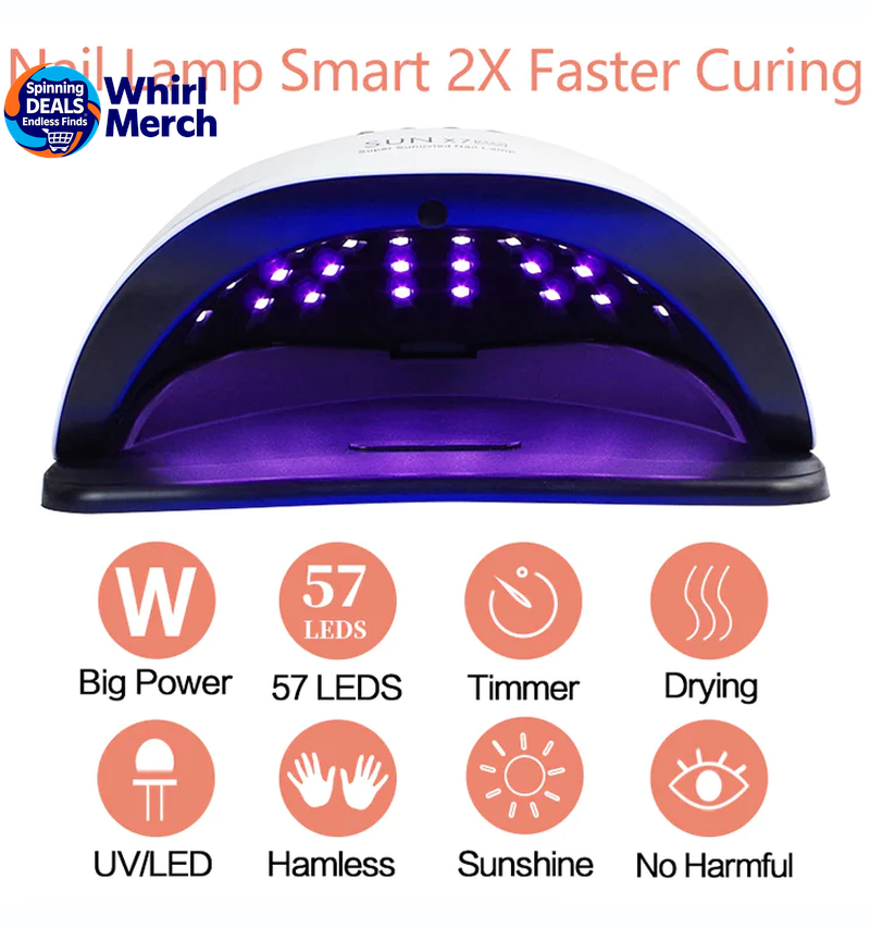 220W Professional LED UV Nail Curing Lamp for Gel Polish Manicure