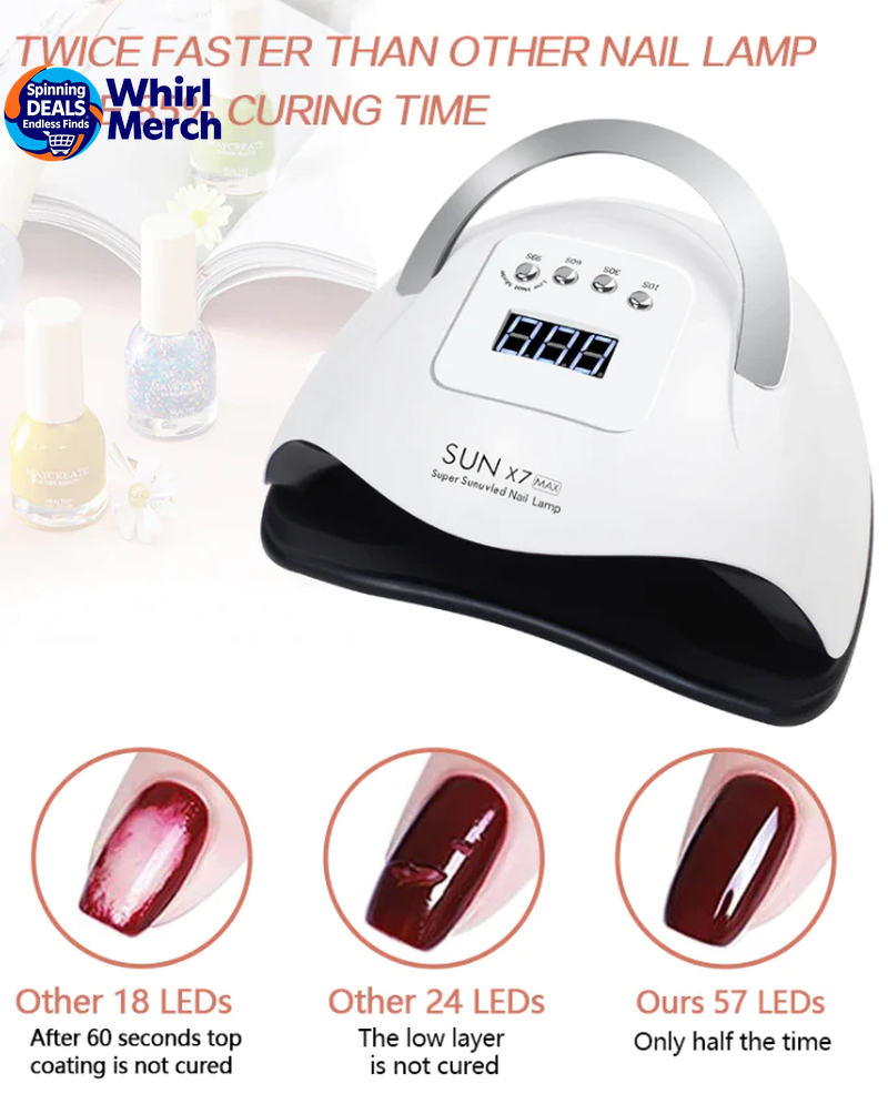 220W Professional LED UV Nail Curing Lamp for Gel Polish Manicure