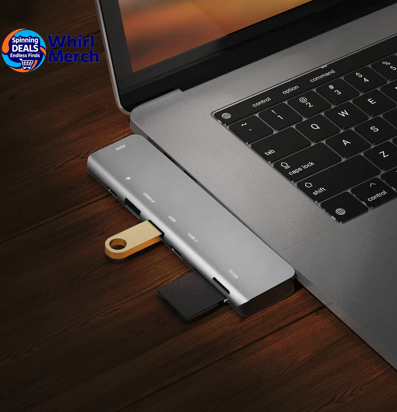 USB-C Multiport Hub with HDMI 4K Output and USB 3.0 Ports for MacBook Pro/Air