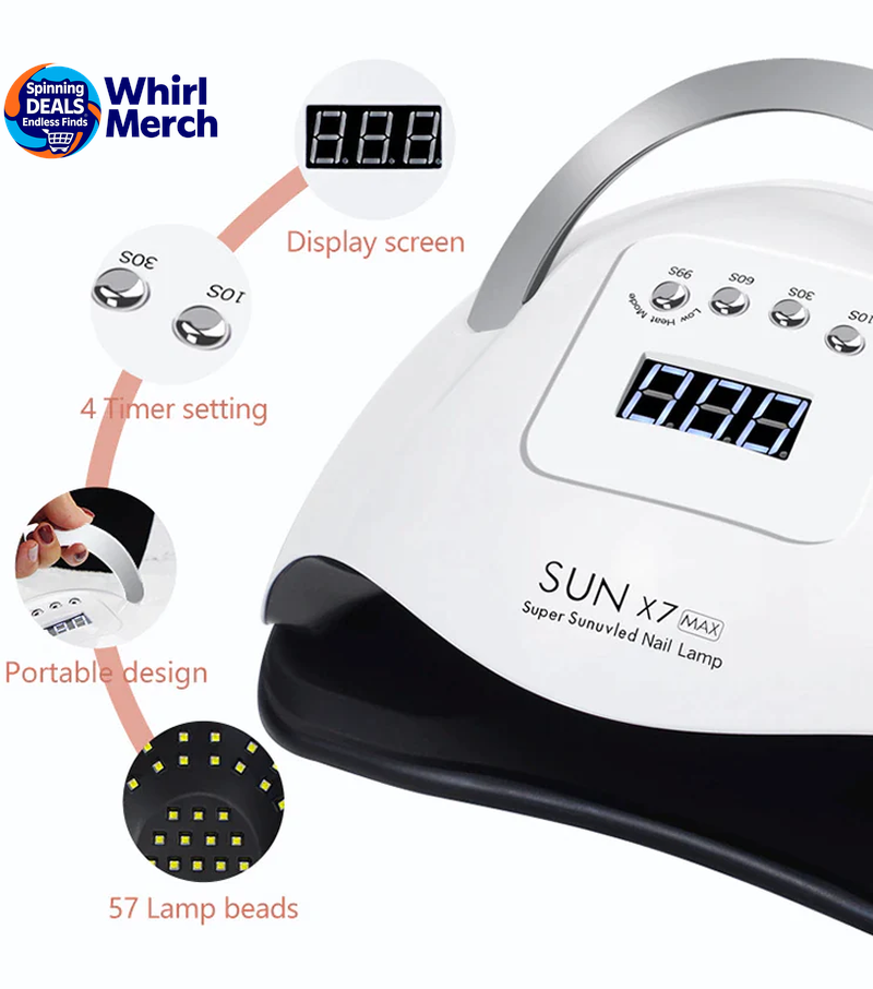 220W Professional LED UV Nail Curing Lamp for Gel Polish Manicure