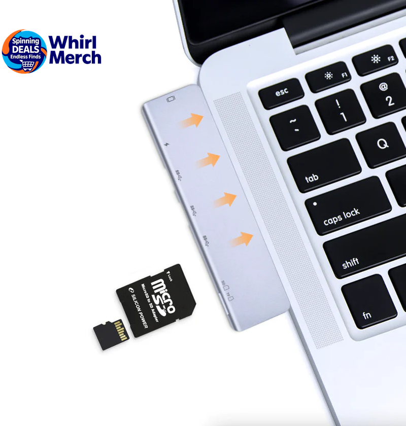 USB-C Multiport Hub with HDMI 4K Output and USB 3.0 Ports for MacBook Pro/Air